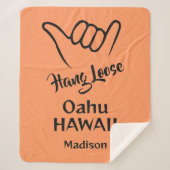 Custom Name, Location & Color Shaka Sherpa Deken (Voorkant)