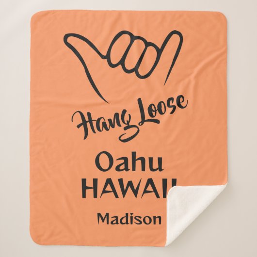 Custom Name, Location & Color Shaka Sherpa Deken (Voorkant)