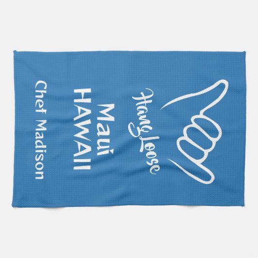 Custom Name, Location & Color Shaka Theedoek (Horizontaal)