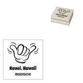 Custom Name & Location Shaka Rubberstempel (Gestempeld)