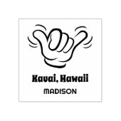 Custom Name & Location Shaka Rubberstempel (Afrduk)