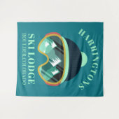 Custom Name & Location Ski Mask Wandkleed (Voorkant (horizontaal))