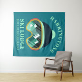 Custom Name & Location Ski Mask Wandkleed (In Situ (horizontaal))