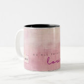 Custom Name Love Script Heather Dusk Poet Mug Tweekleurige Koffiemok (Voorkant links)