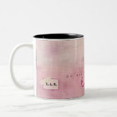 Custom Name Love Script Heather Dusk Poet Mug Tweekleurige Koffiemok (Links)