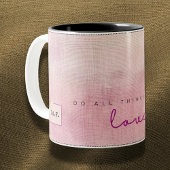 Custom Name Love Script Heather Dusk Poet Mug Tweekleurige Koffiemok