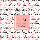 Custom Name Love Text Bath Towel Valentine Gift Bad Handdoek
