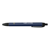 Custom Name Luxury Royal Elegant Monogran Zwarte Inkt Pen (Bodem)