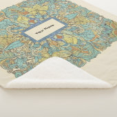 Custom Name Luxury Zentangle Sherpa Blanket Deken (3/4)