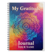 Custom Name Mandala Gratitude Journal Notitieboek (Voorkant)