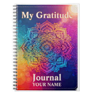 Custom Name Mandala Gratitude Journal Notitieboek