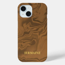 Custom name marble brown texture