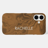Custom name marble brown texture