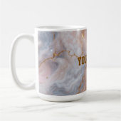 Custom Name Marble Mug | Personalized Gold Textmug Koffiemok (Links)