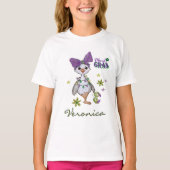 Custom Name Mardi Gras Girl Goose Carnival T-Shirt (Voorkant)
