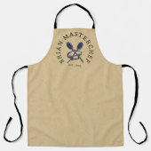 Custom name Master cheff Rustic brown kraft  Schort (Voorkant)