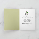 Custom Name Men's Birthday Funny Lawnmower Insult Kaart (Binnen)