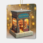 Custom name> message me Bookstore Ceramic Ornament (Links)