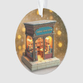 Custom name> message me Bookstore Ceramic Ornament (voorkant)
