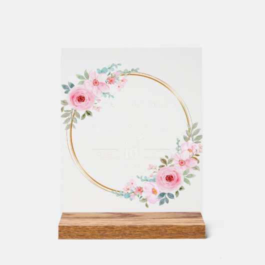 Custom name > message me - Wedding Acrylic Sign Acryl Bord (Voorkant)