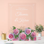 Custom name > message Wedding Welcome Acrylic Sign Acryl Bord (Huwelijk)