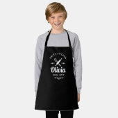 Custom Name Mini Chef Kids Apron with Kitchen Name Schort (Gedragen)