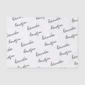 Custom Name Minimal Script Small Business Wrapping Tissuepapier (Voorkant)