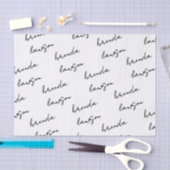 Custom Name Minimal Script Small Business Wrapping Tissuepapier (Craft)