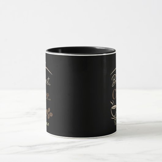 Custom Name Minimalist Coffee Mug Gift Mok (Midden)