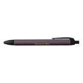 Custom name minimalist modern burgundy zwarte inkt pen (Bovenkant)