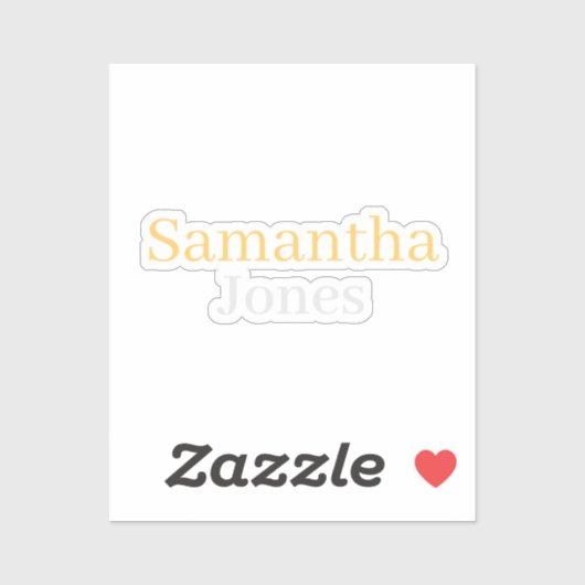 Custom name minimalist modern sticker (Vel)