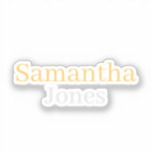 Custom name minimalist modern  sticker (Voorkant)