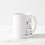 Custom Name Minimalist Nurse Coffee Mug Koffiemok (Voorkant rechts)
