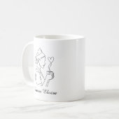 Custom Name Minimalist Nurse Coffee Mug Koffiemok (Voorkant links)