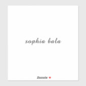 Custom Name Modern Handwritten Design Sticker (Vel)
