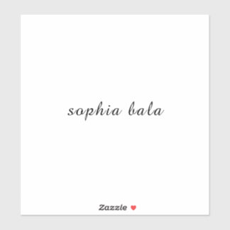 Custom Name Modern Handwritten Design Sticker