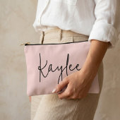 Custom name modern script pouch gift for her mom etui