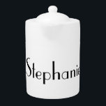 Custom Name Monogram Black White Cute Gift Favor Theepot<br><div class="desc">Designed with text template for monogram name and elegant background in black and white,  this makes a beautiful personalized favor or gift for special gelegenheden like weddings,  bridal shower,  birthdays,  verjaarary,  folidays,  enz.</div>