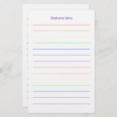 Custom Name Monogram Bridal Shower Wedding Briefpapier (Voorkant / Achterkant)