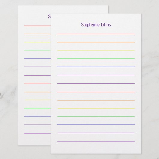 Custom Name Monogram Bridal Shower Wedding Briefpapier (Voorkant / Achterkant)