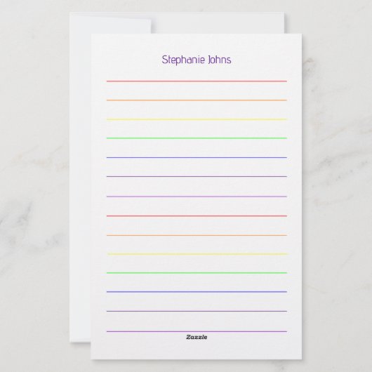 Custom Name Monogram Bridal Shower Wedding Briefpapier (Achterkant)