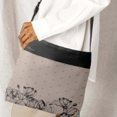 Custom Name & Monogram Pattern  Crossbody Tas