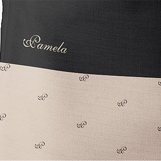 Custom Name & Monogram Pattern Crossbody Tas