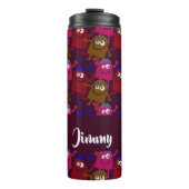 Custom name monsters pattern thermosbeker (Voorkant)