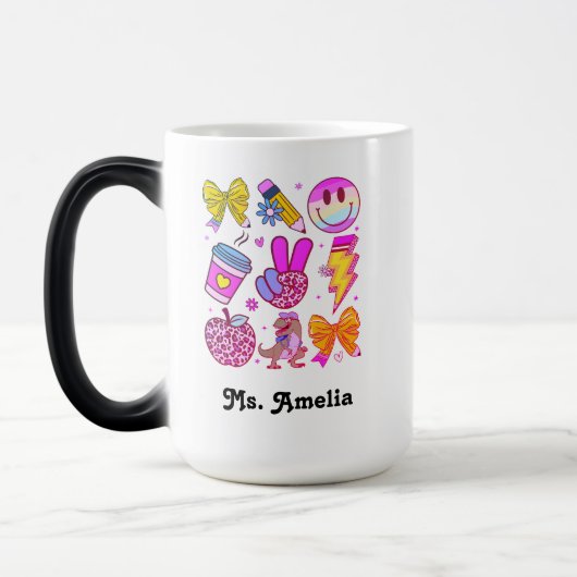 Custom Name Mug, Custom Teacher Mug,Back to school Magische Mok (Links)
