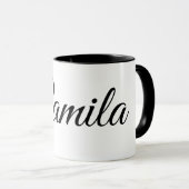 Custom Name Mug Minimalist Script Font with Heart  Mok (Voorkant rechts)