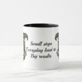 Custom Name Mug with Green Leaf Monogram  Mok (Midden)