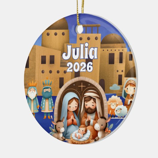 Custom Name Nativity Ornament (Links)