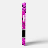 Custom name neon pink glitter trumpets music notes Case-Mate iPhone case (Achterkant / Rechts)