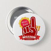 Custom Name No 1 Best Dad Father's Day Birthday Ronde Button 7,6 Cm (Voorkant /achterkant)